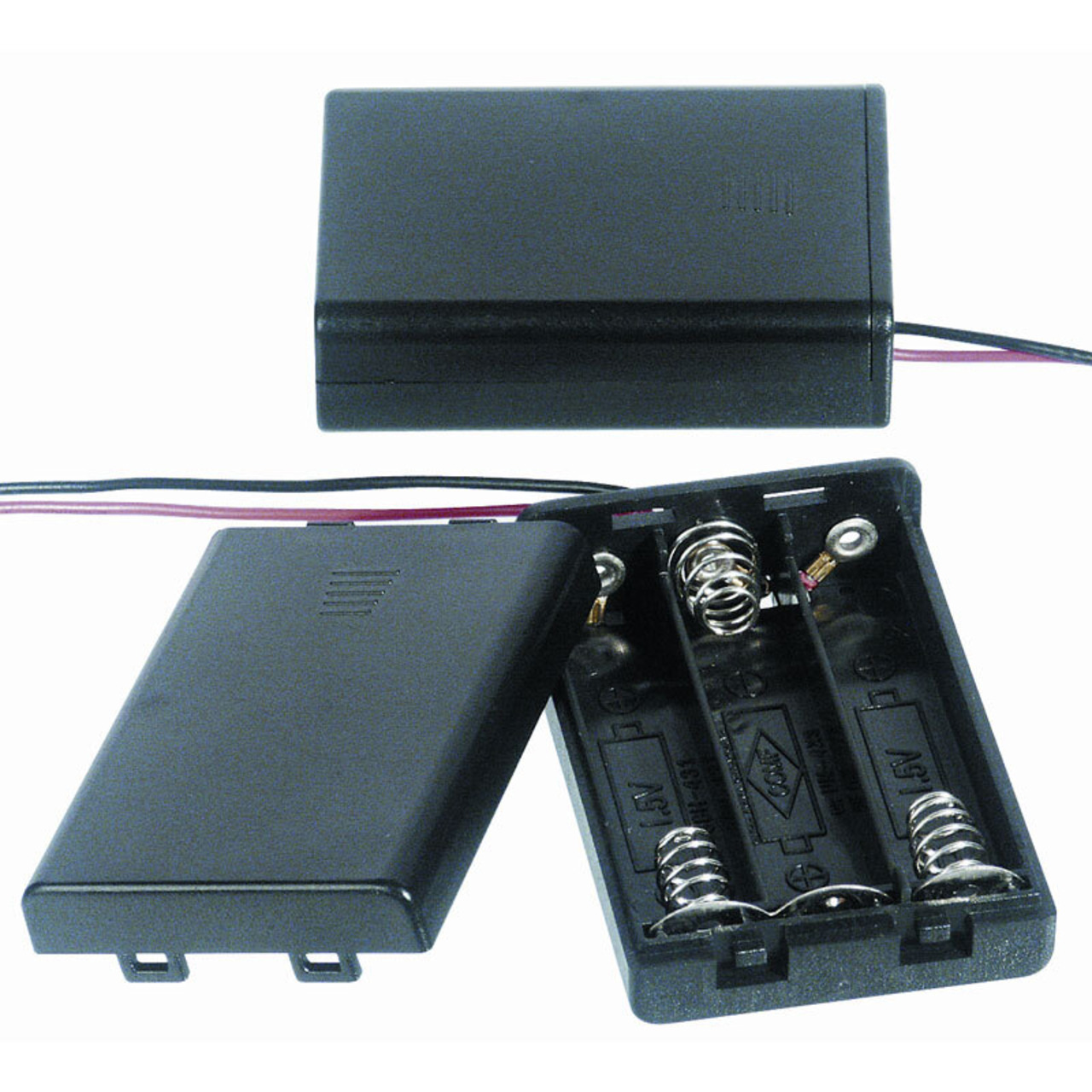 Batterie- und Akkuhalter fr 3 x Micro mit Anschlusskabel und An-Aus-Schalter unter Stromversorgung
