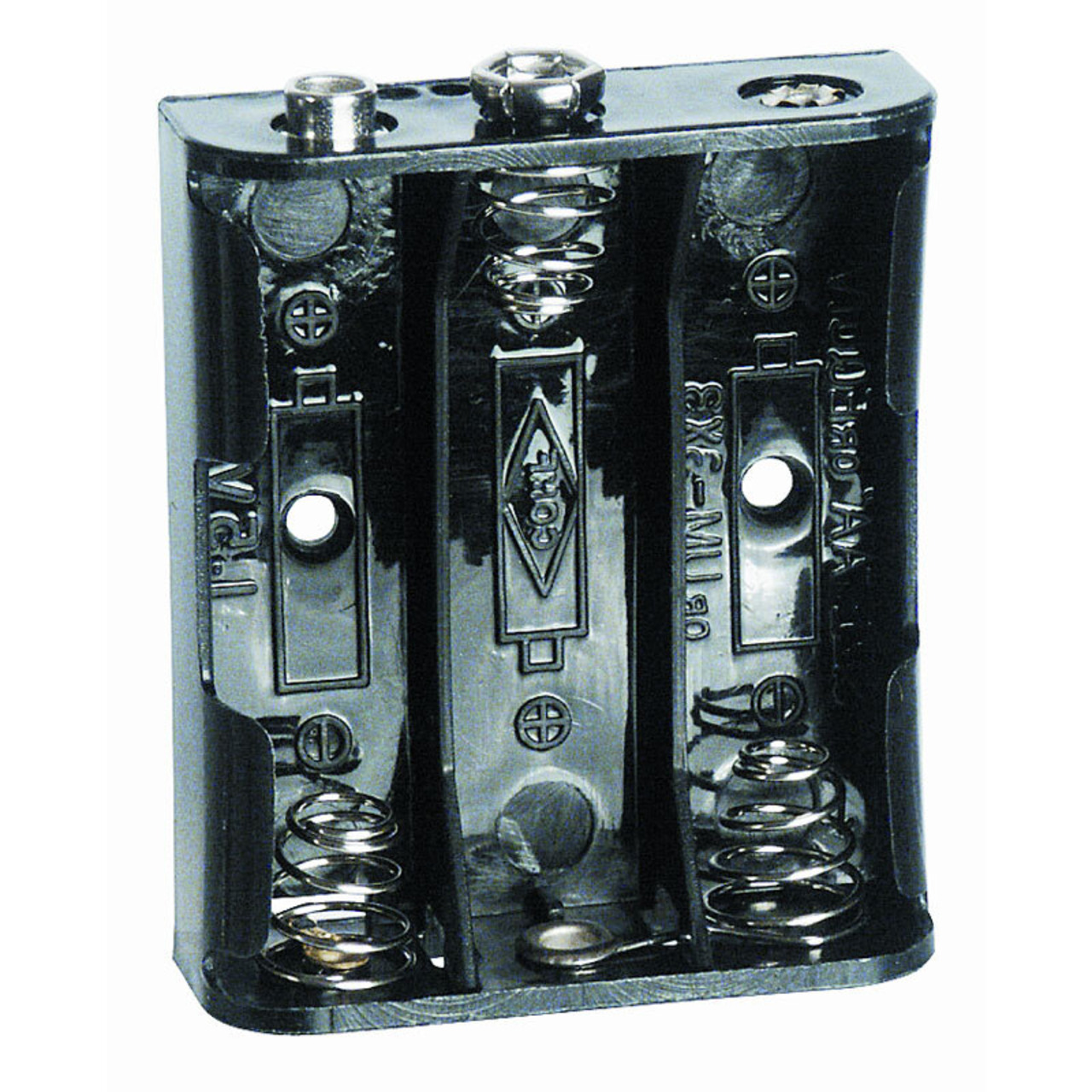 Batteriehalter fr 3 x Mignon mit Druckknopf-Anschluss unter Stromversorgung