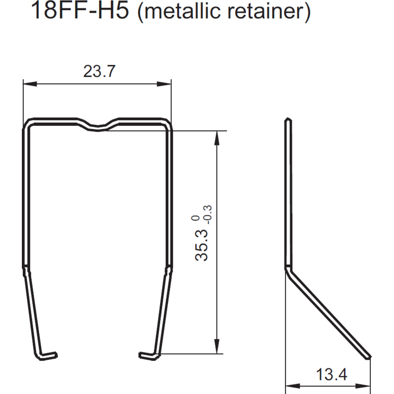 Bgel 18FF-H5 Metal Clip fr Relais Sockel HF18FF-4Z-C5