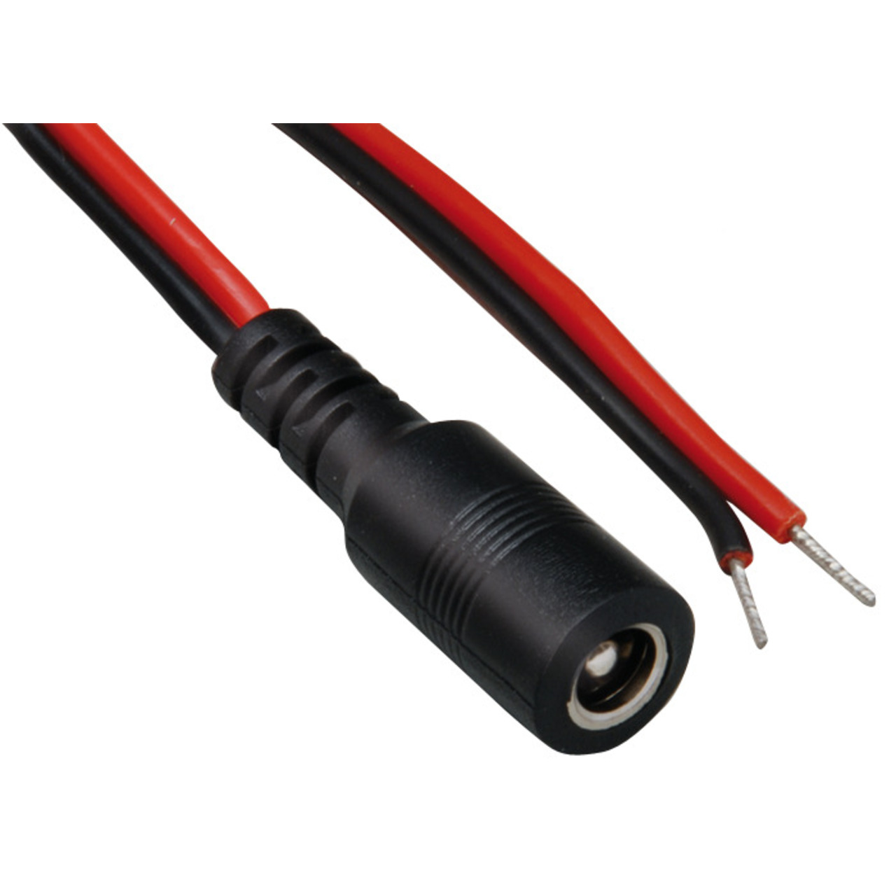 DC-Kabel 2 x 0-4 mm- mit DC-Hohlsteckerkupplung 2-5-5-5 mm gerade- 2 m- rot-schwarz unter Komponenten