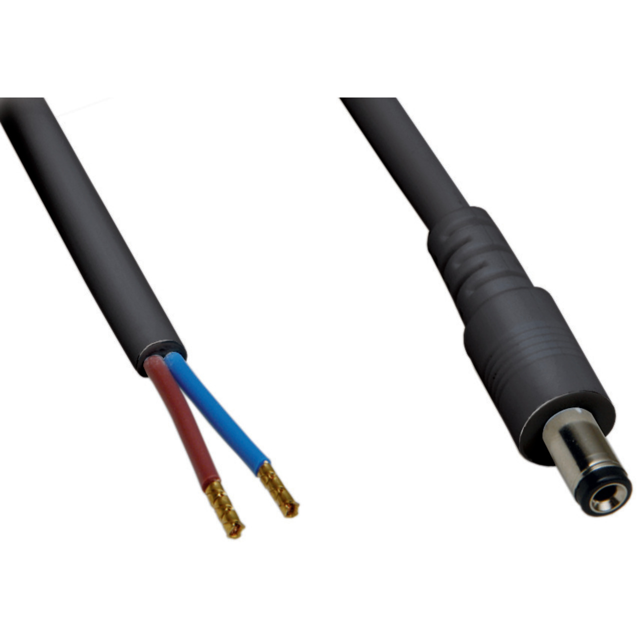 DC-Kabel 2 x 0-5 mm- mit DC-Hohlstecker 5-5 x 2-1 mm gerade- 2 m- schwarz unter Komponenten