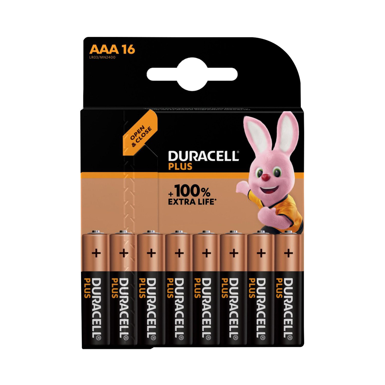 Duracell Plus Alkaline-Batterie AAA-Micro-LR03- 1-5 V- 16er-Pack