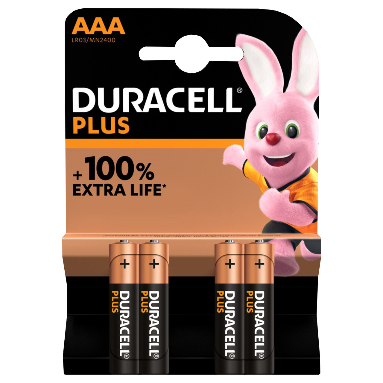 Duracell Plus Alkaline-Batterie AAA-Micro-LR03- 1-5 V- 4er-Pack unter Stromversorgung