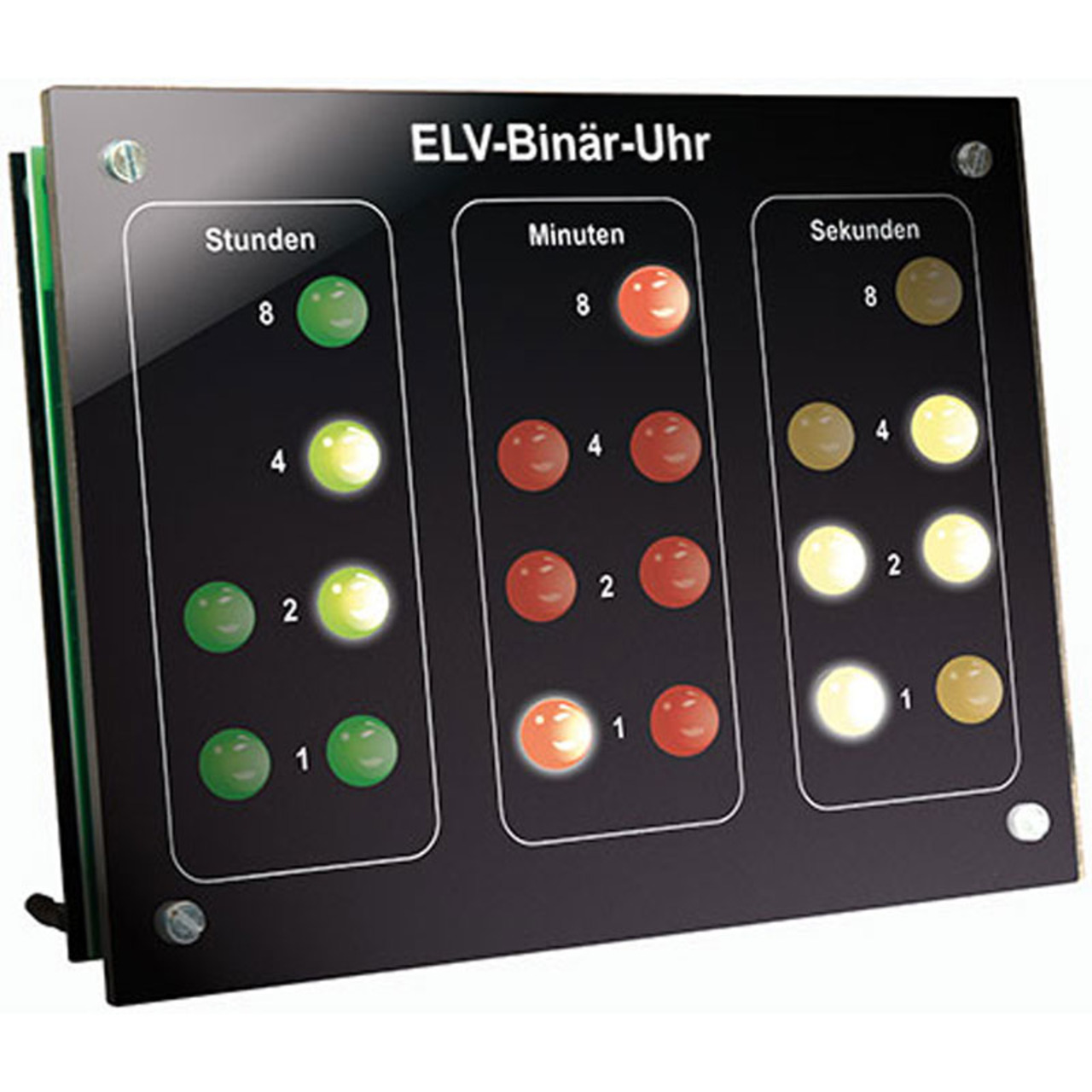ELV Bausatz Binr-Uhr BU 1- mit Frontplatte (ohne DCF-Modul)