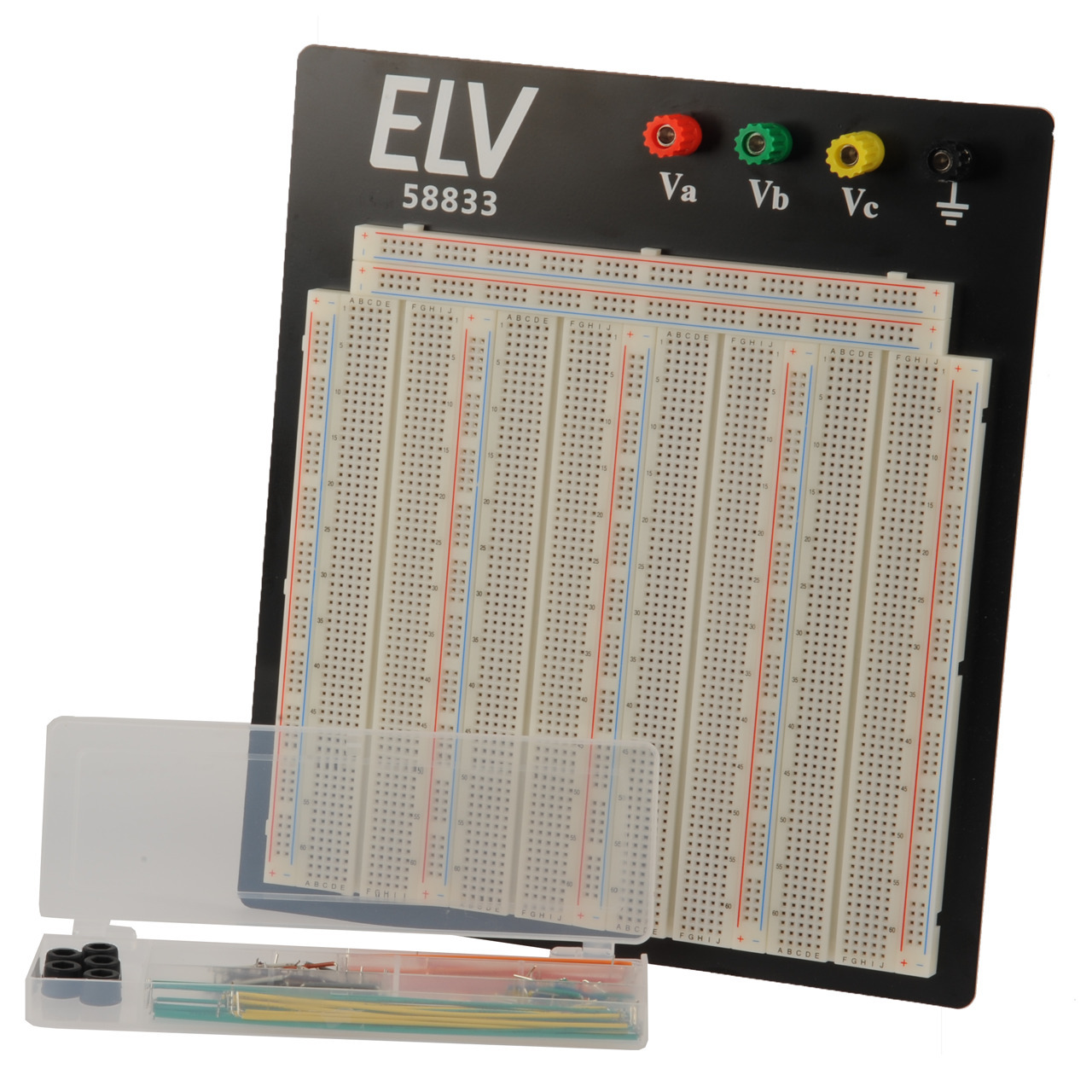 ELV Steckplatine-Breadboard 108 J- 3220 Kontakte- inkl- 140-teiligem Drahtbrcken-Set