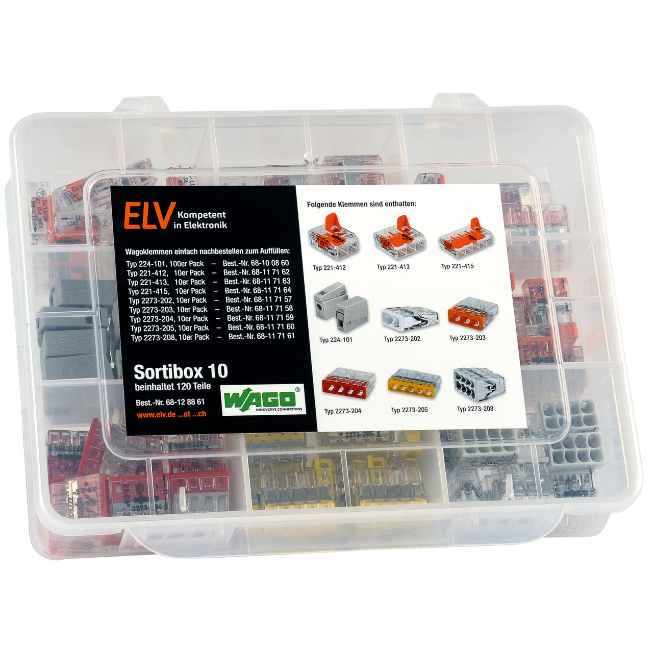 ELV Wago-Sortimentsbox Nr- 10 mit 120 Wago-Klemmen unter Haustechnik