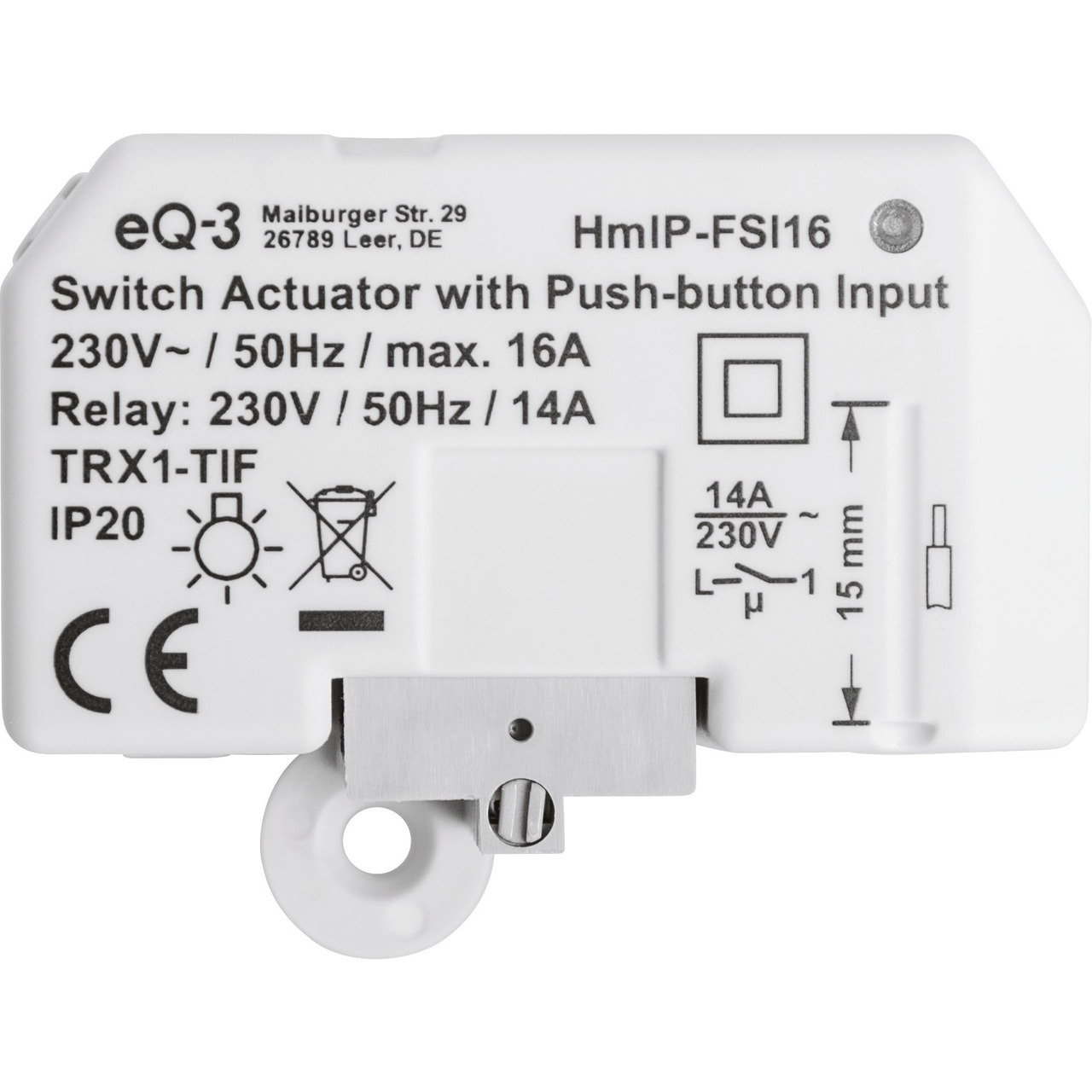 Homematic IP Smart Home Schaltaktor mit Tastereingang (16 A) HmIP-FSI16- Unterputz unter Hausautomation
