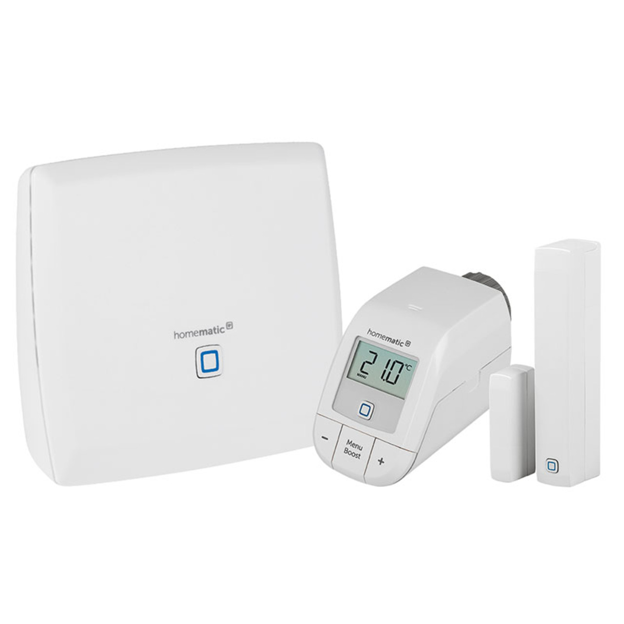 Homematic IP Smart Home Set Heizen mit CCU3- Heizkrperthermostat und Fenster- und Trkontakt