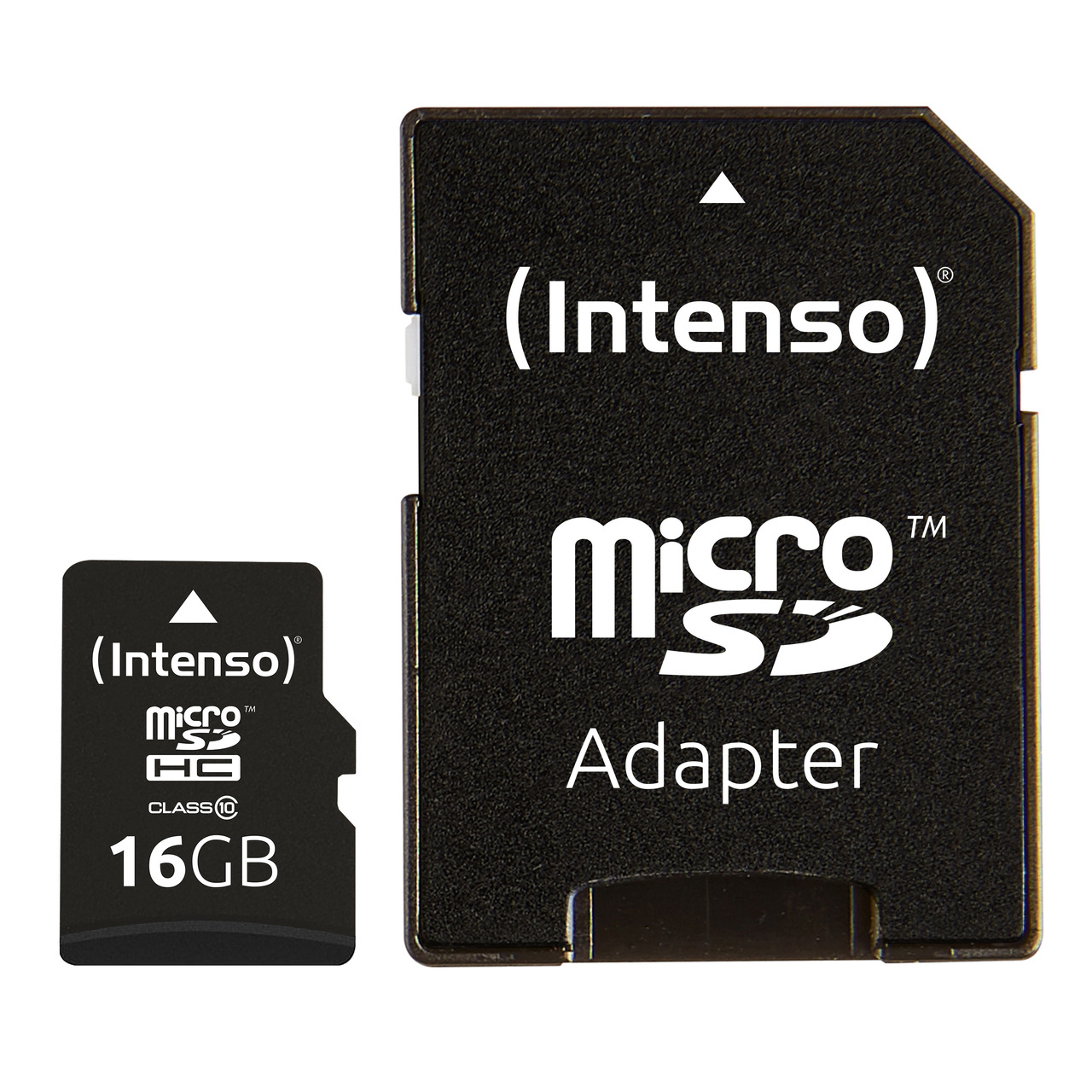 Intenso microSDHC-Karte- Class 10- mit SD-Adapter- 25 MB-s- 16 GB