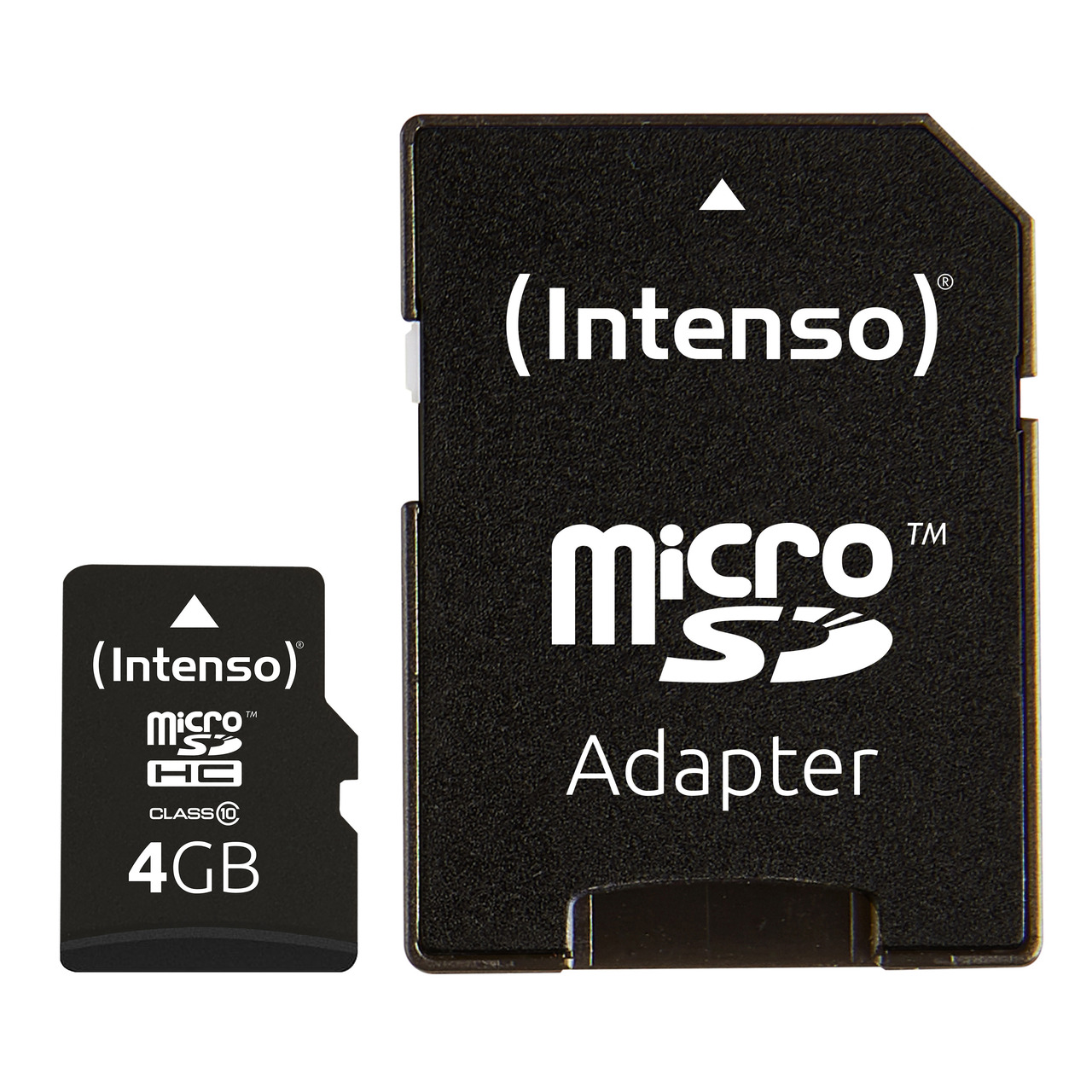 Intenso microSDHC-Karte- Class 10- mit SD-Adapter- 25 MB-s- 4 GB