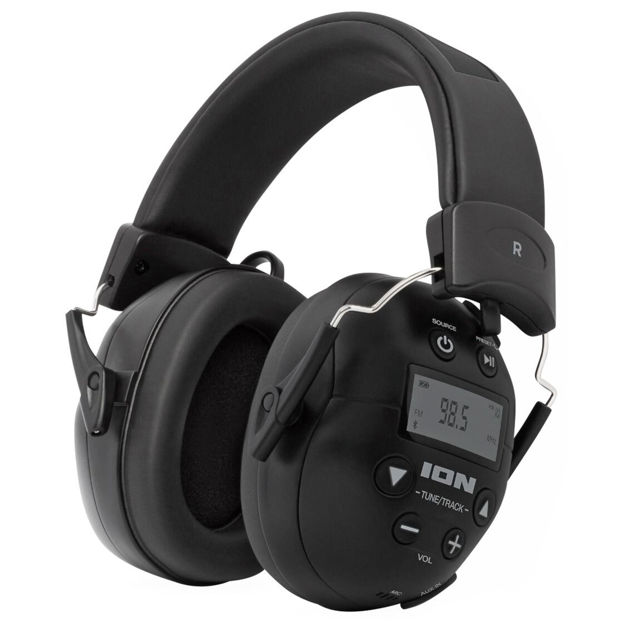 ION Audio Bluetooth-Kopfhrer Tough Sounds 2- UKW-MW-Radio- Akku- lrmreduzierend-