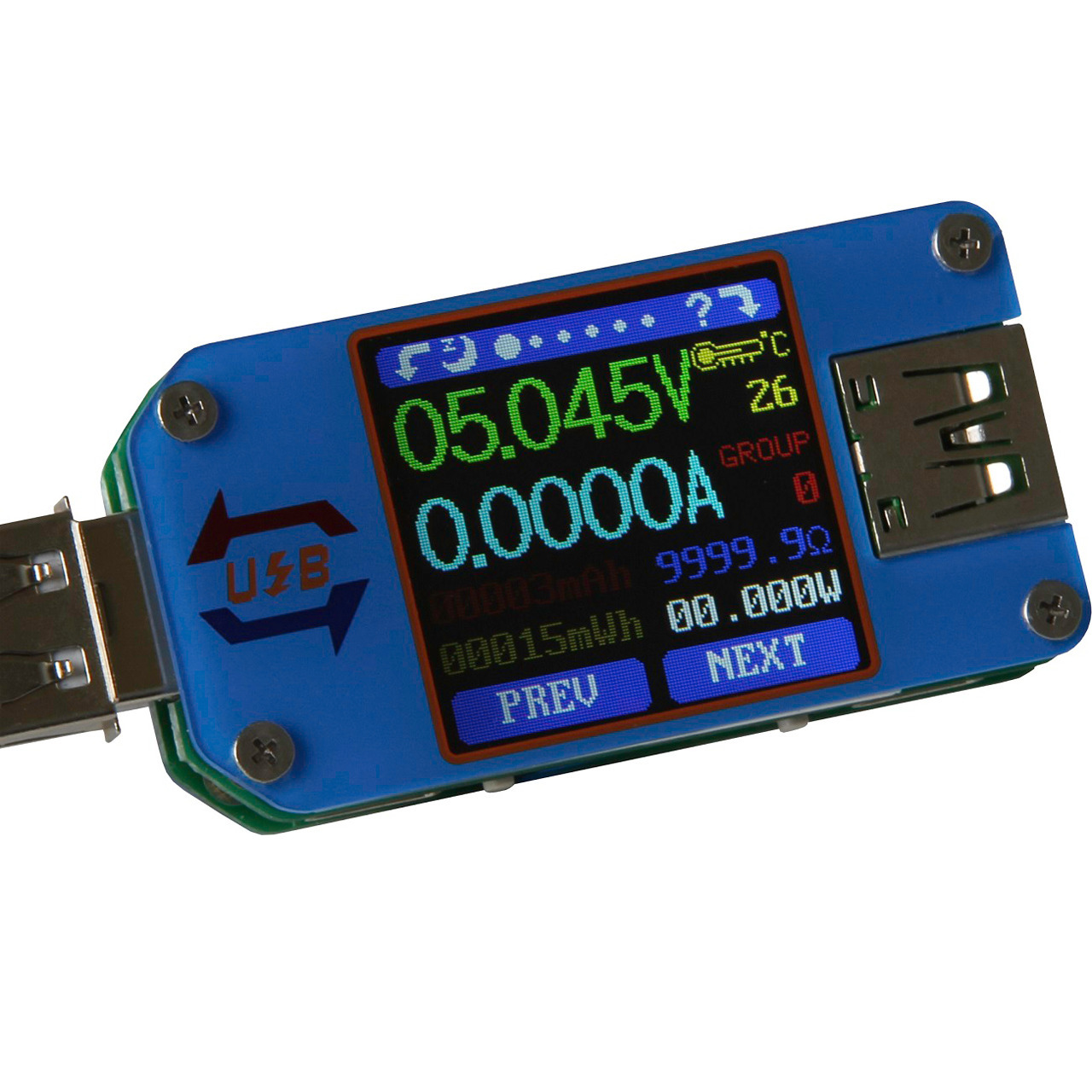 Joy-IT USB-Messgert UM25C fr Strom- Spannung- Energie- Leistung- Innenwiderstand