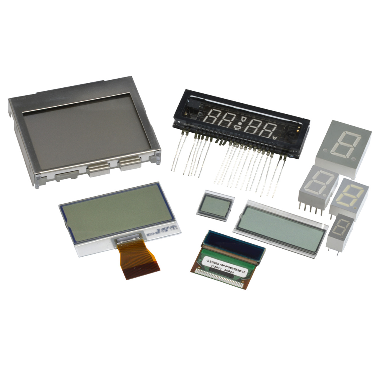 Kemo LED- und LCD-Anzeigen-Sortiment S043- Zufallssortiment- ca- 10 Stck unter Komponenten