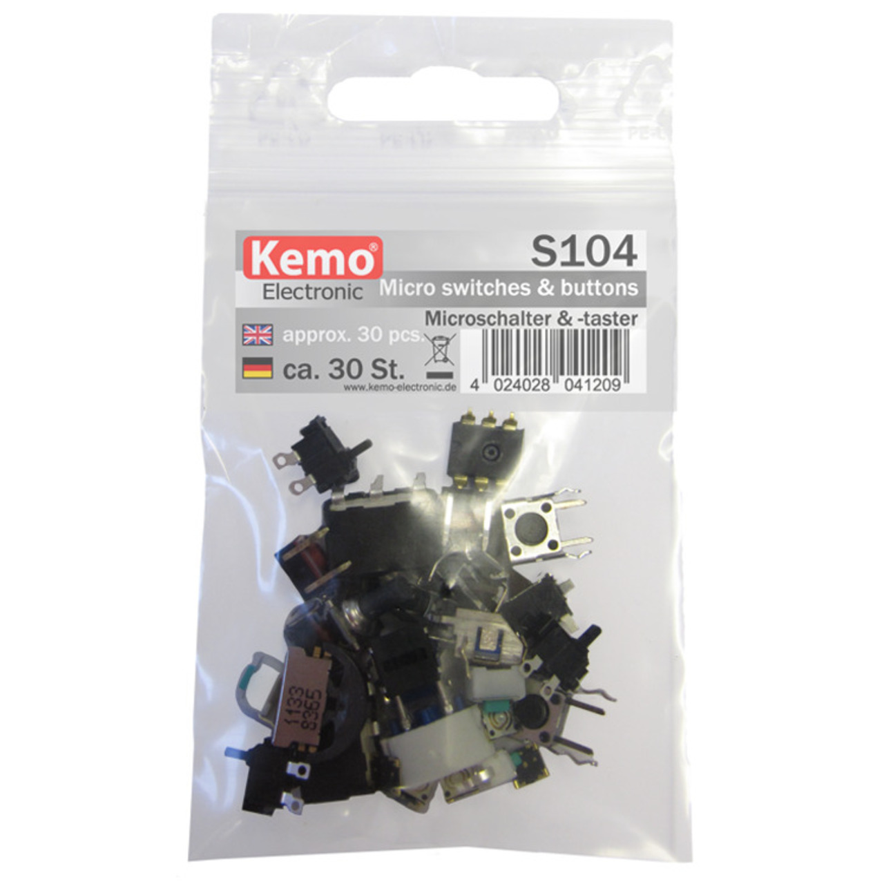 Kemo Mikroschalter und -taster ca- 30 Stck S104