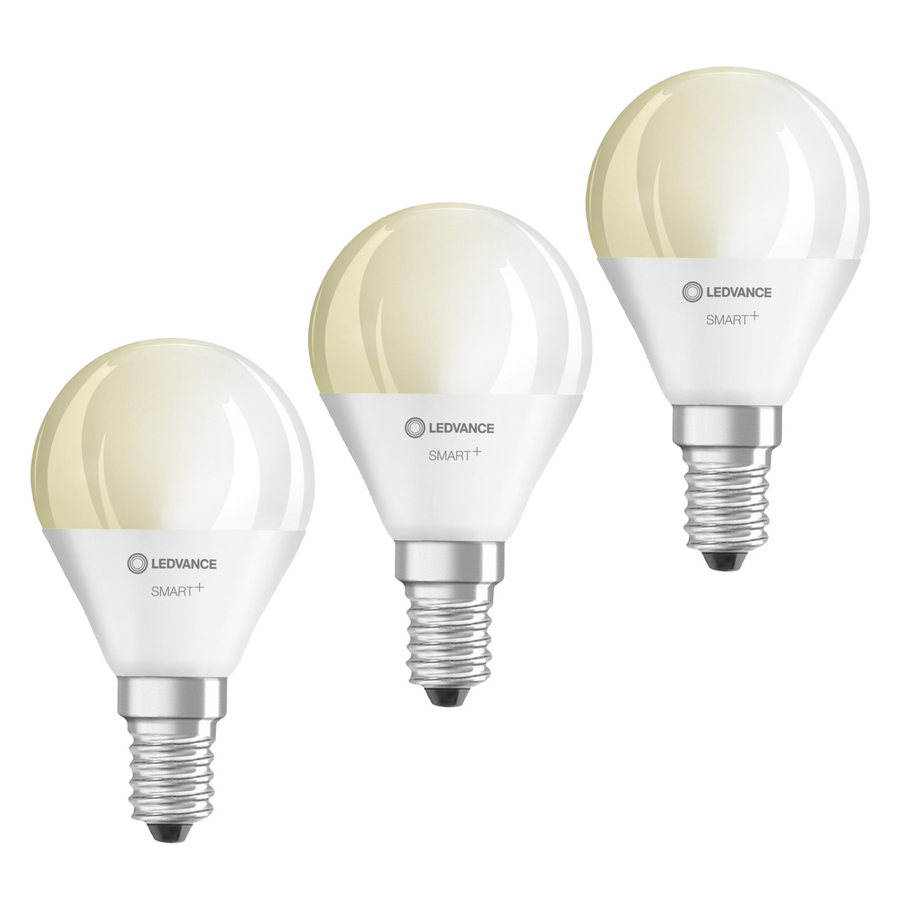 LEDVANCE 3er-Set SMART+ WiFi 4-9-W-LED-Lampe P40- E14- 470 lm- warmweiss- 2700 K- dimmbar- App unter Beleuchtung