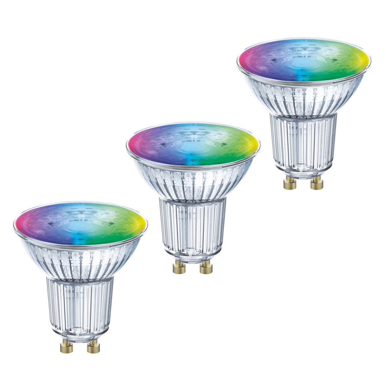 LEDVANCE 3er-Set SMART+ WiFi 4-9-W-LED-Lampe PAR16- GU10- 350 lm- RGBW- 2700-6500 K- dimmbar- App