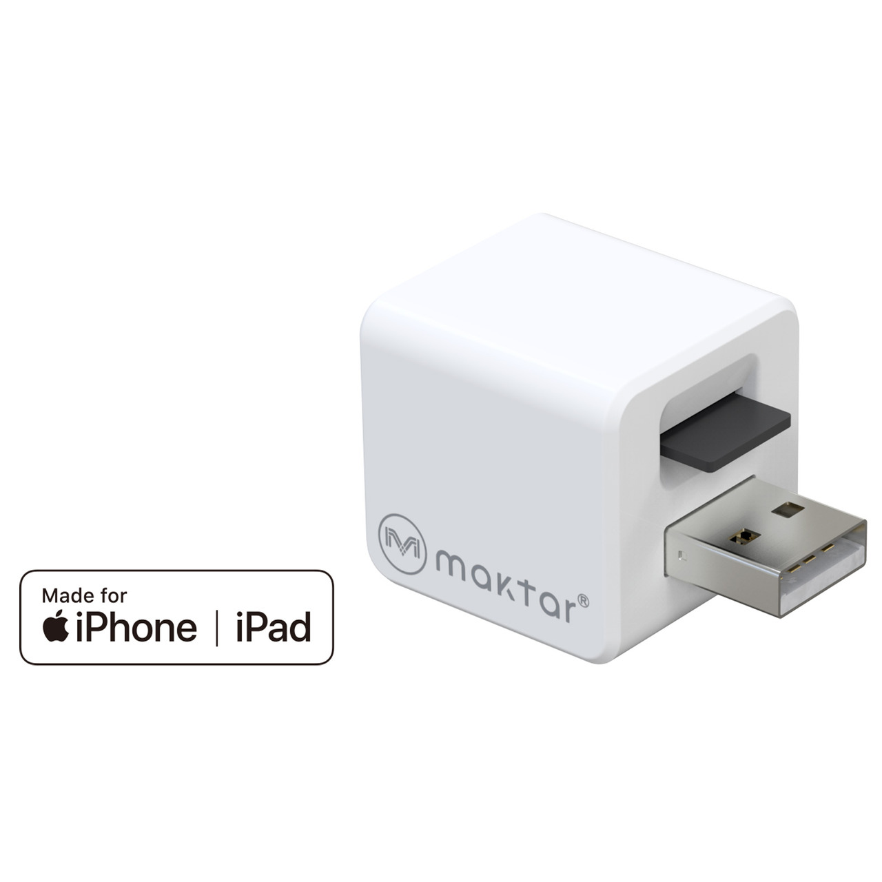 Maktar Auto-Back-up-Adapter Qubii- fr iPhone-iPad- speichert Bilder-Videos-Kontakte auf microSD