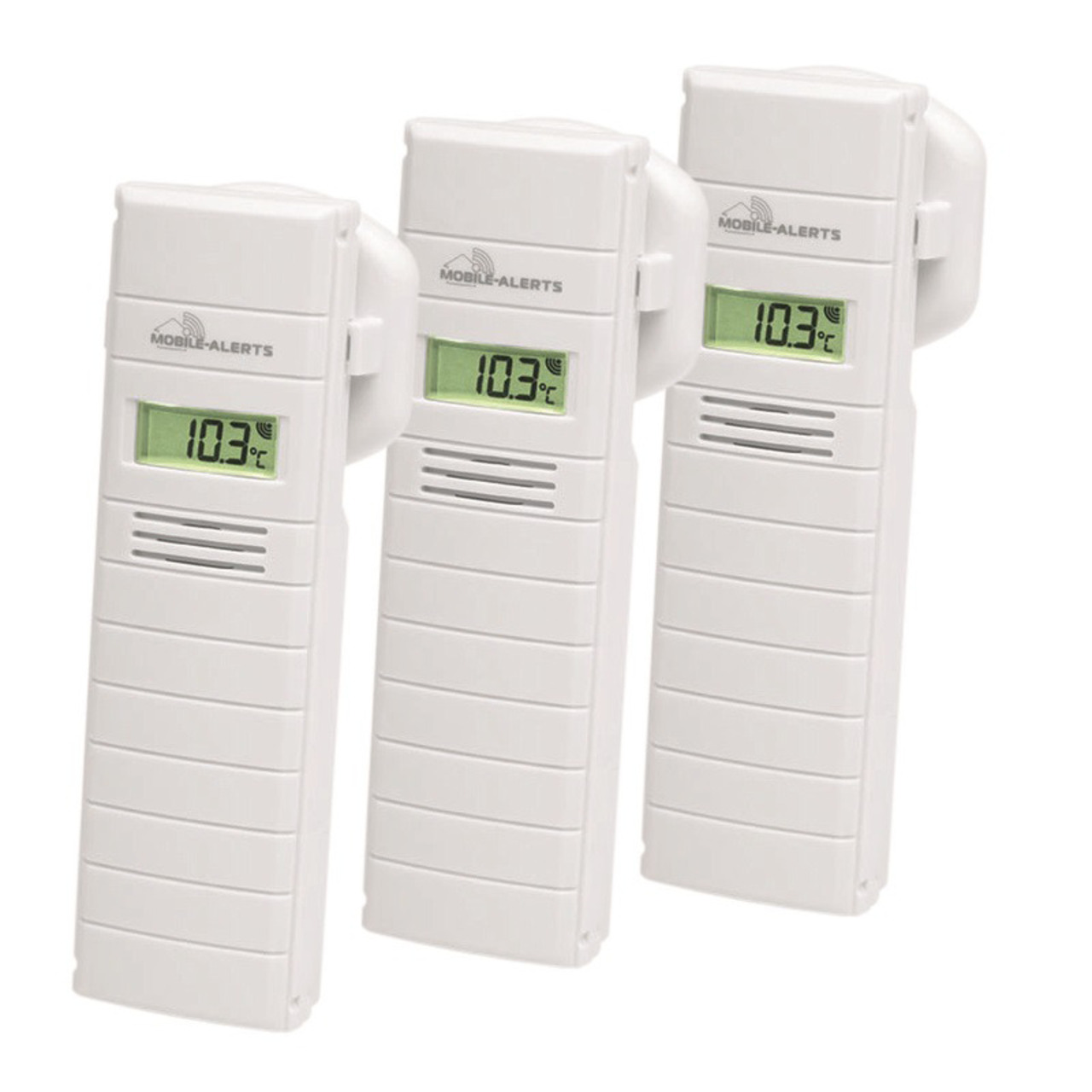 Mobile Alerts 3er-Set Temperatur-Luftfeuchtigkeitssensor MA10200 mit LC-Display unter Klima - Wetter - Umwelt