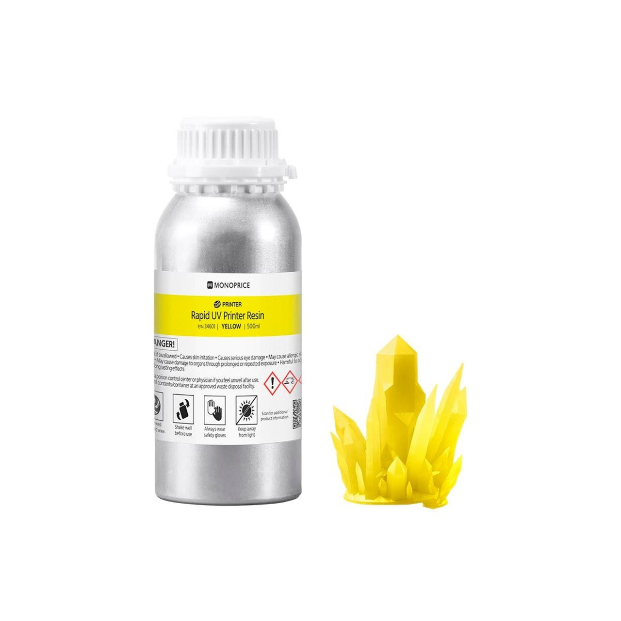 Monoprice-Resin-Kunstharz- 500 ml- gelb - fr 3D-Drucker Mini-SLA