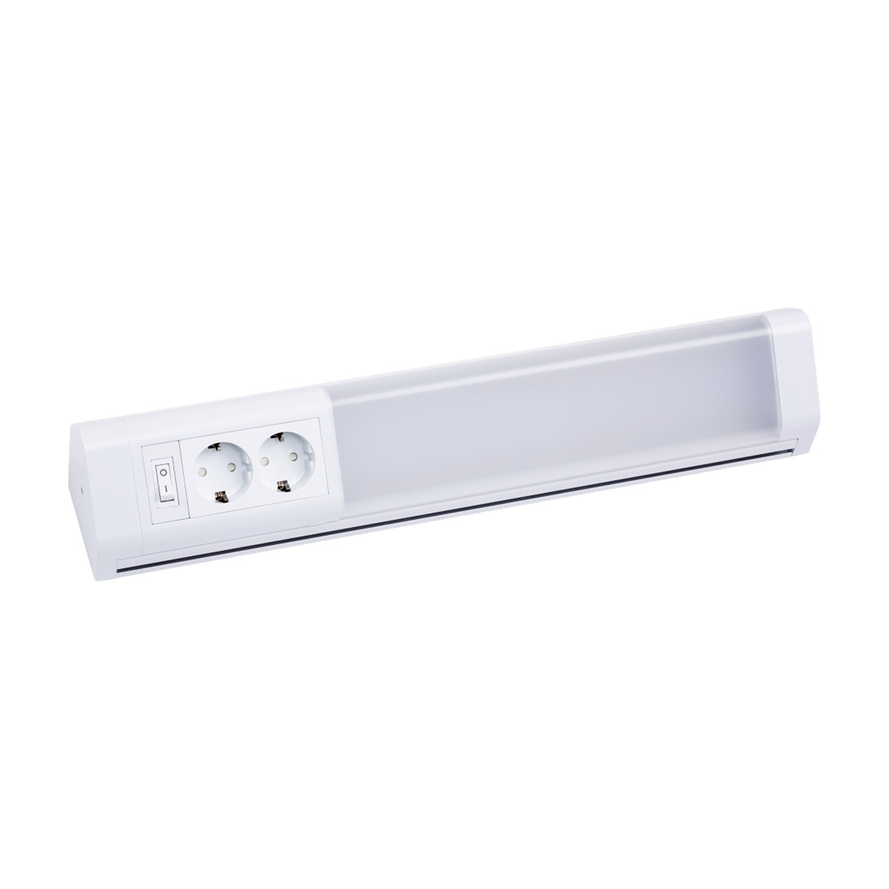 Mller Licht 15-W-LED-Unterbauleuchte mit 2 Schutzkontakt-Steckdosen Melo Plug 70 - neue Variante -