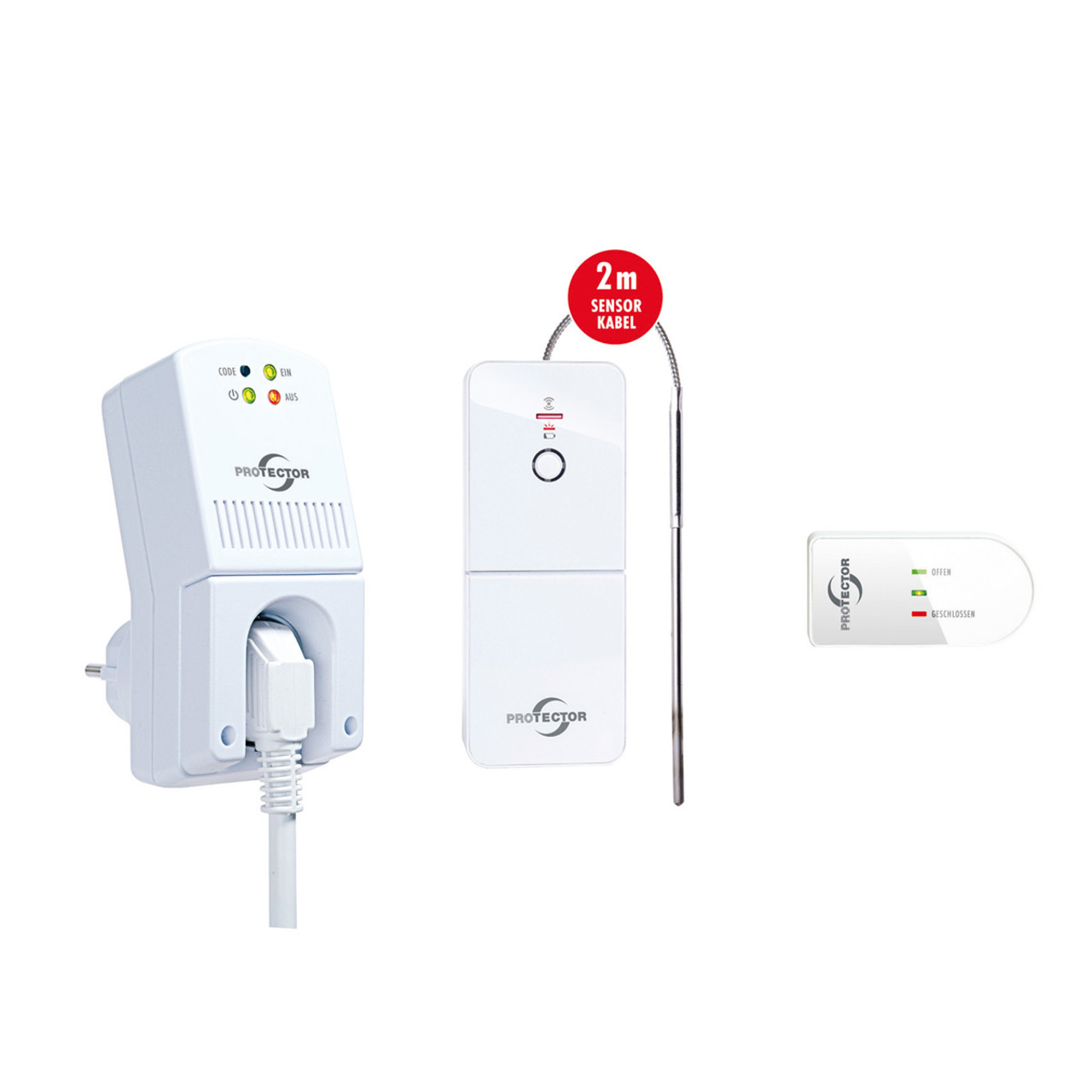 PROTECTOR AS-5030 Funk-Thermo-Abluftsteuerung mit Fenstersensor und Thermosensor- max- 1800 W