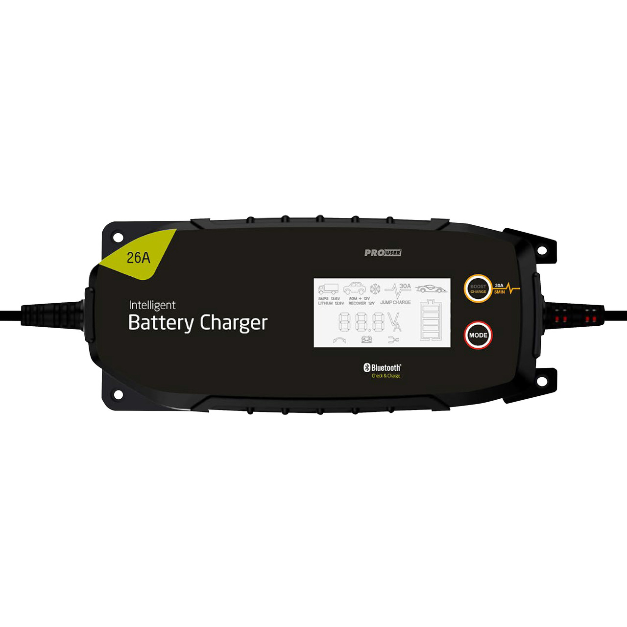 ProUser Kfz-Batterieladegert IBC26000B- 12-24 V- max- 26 A- Bluetooth-Funktion- IP65