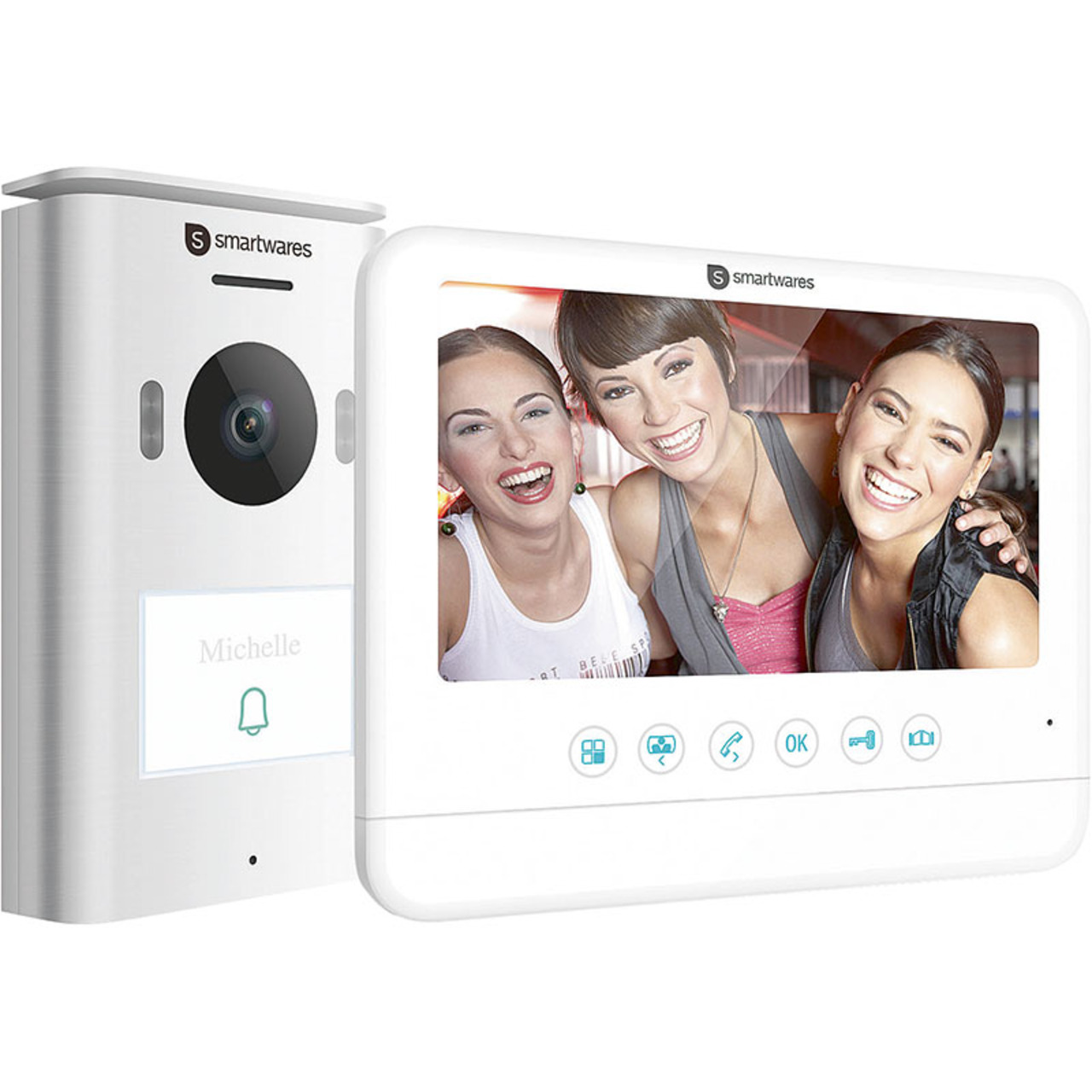Smartwares 2-Draht-Video-Trsprechanlage fr 1-Familienhaus mit 17-78-cm-Bildschirm