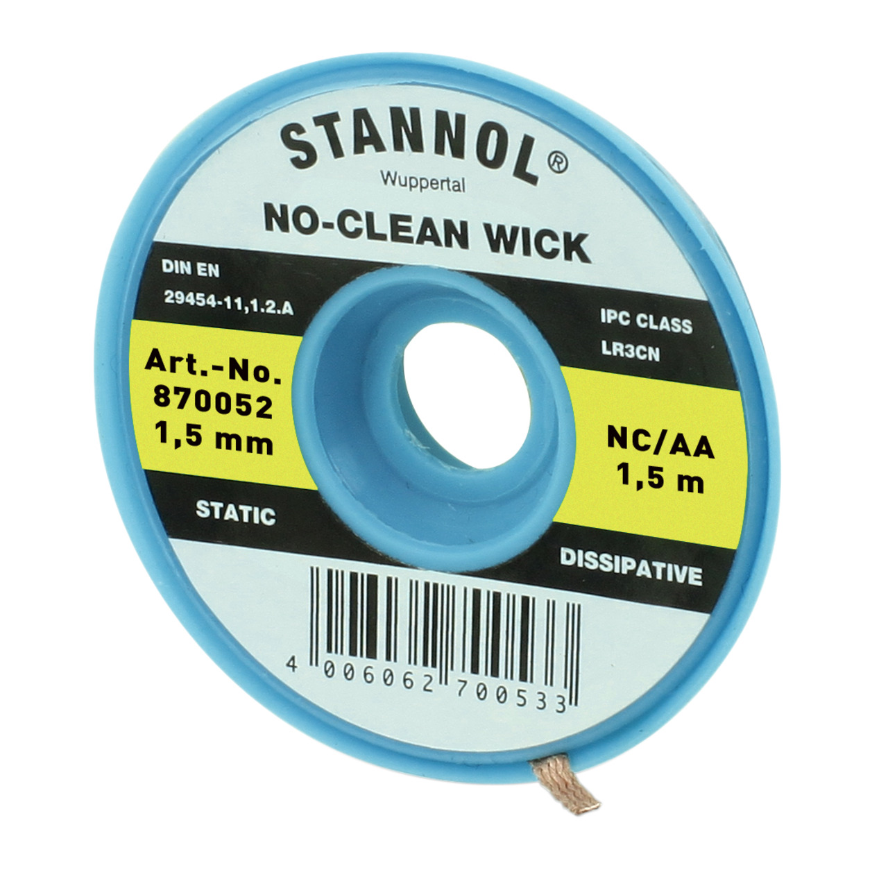 Stannol No-Clean Entltlitze- ESD-verpackt- 1-5 m lang- 1-5 mm breit