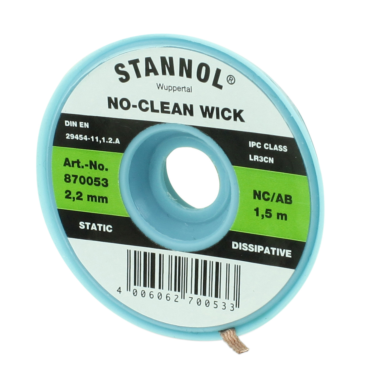 Stannol No-Clean Entltlitze- ESD-verpackt- 1-5 m lang- 2-2 mm breit