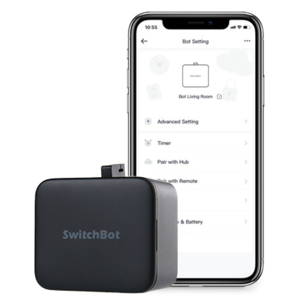 SwitchBot Smarter Tastendrcker- flexibel anbringbar- Bluetooth- App- schwarz unter Haustechnik