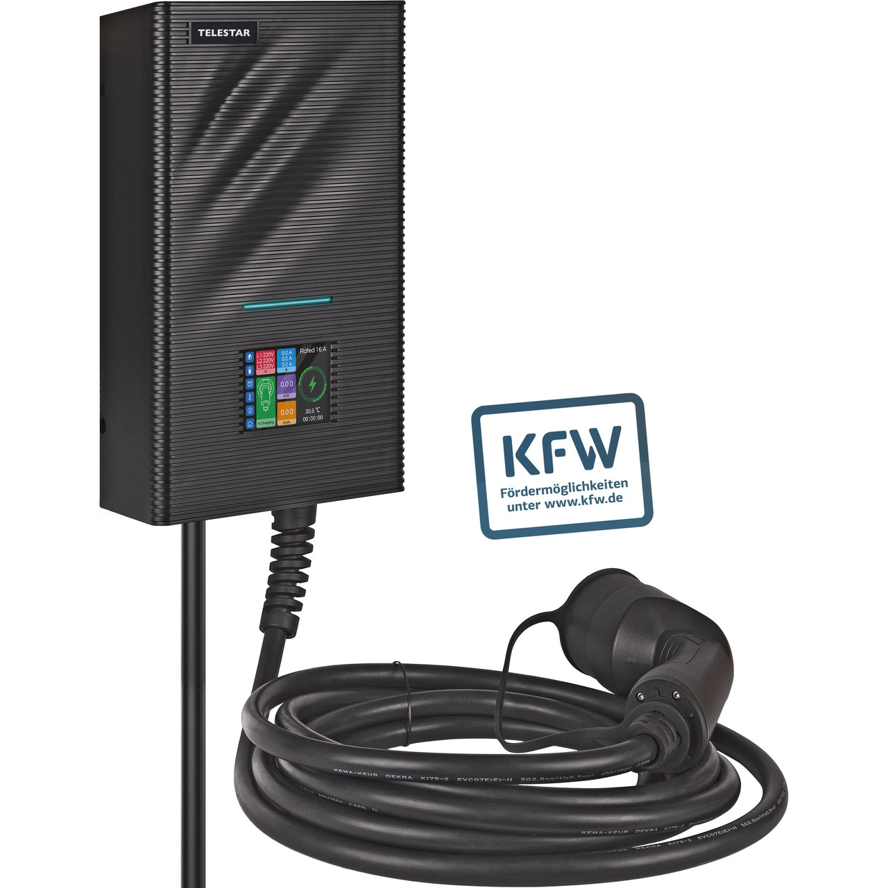 Telestar frderfhige Wallbox EC 311 S6- 11 kW-  6 m Ladekabel- App