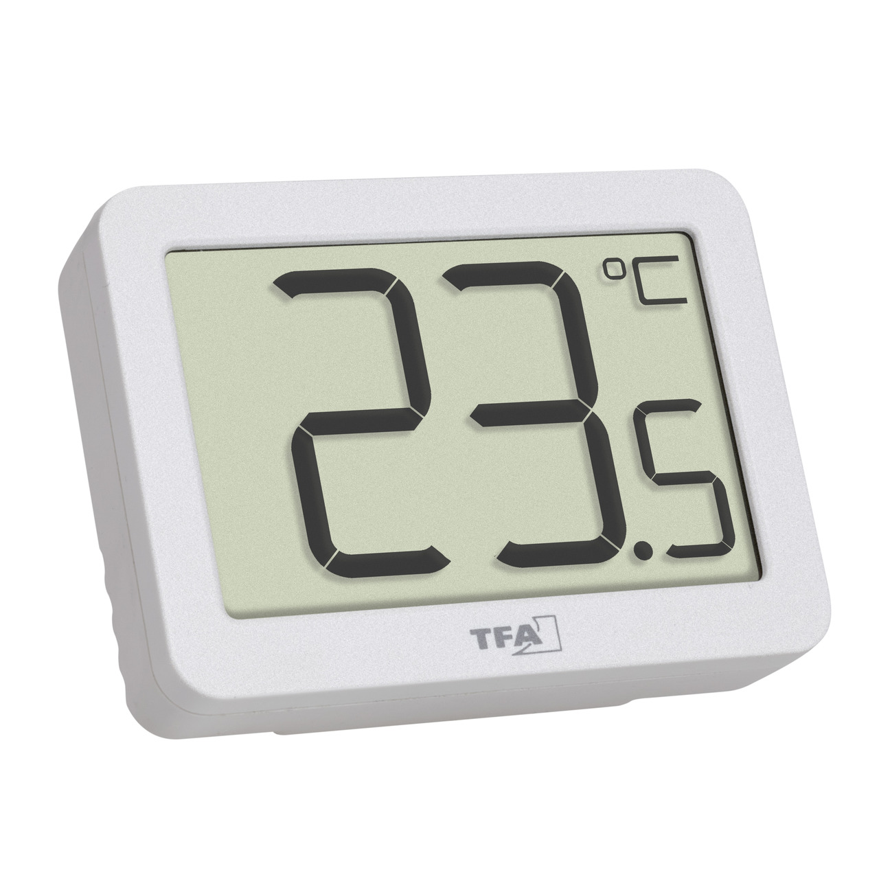 TFA Digitales Thermometer fr Raumtemperatur-Erfassung- Magnetmontage- kompakt- weiss