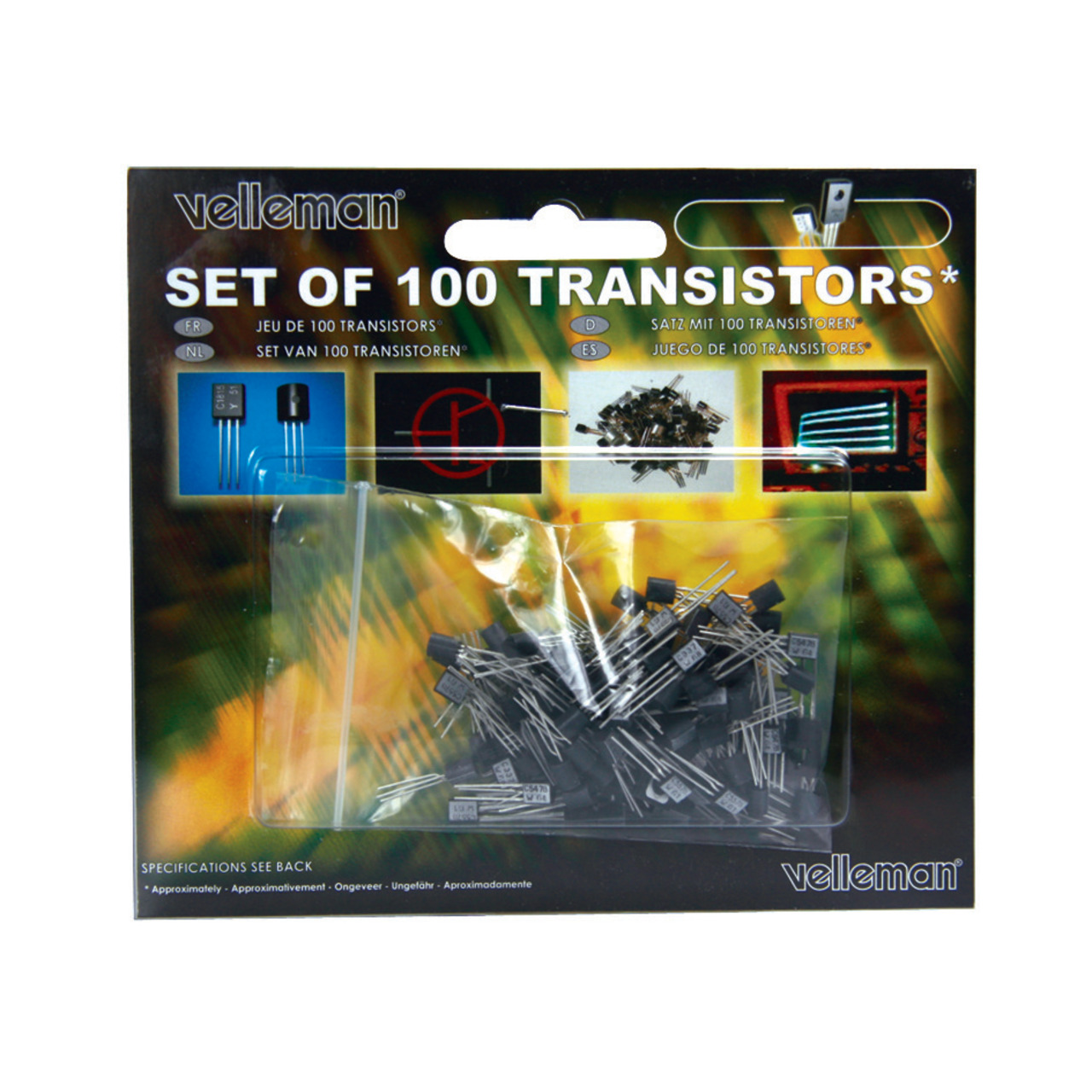Velleman Transistoren-Set K-TRANS1- 100-teilig